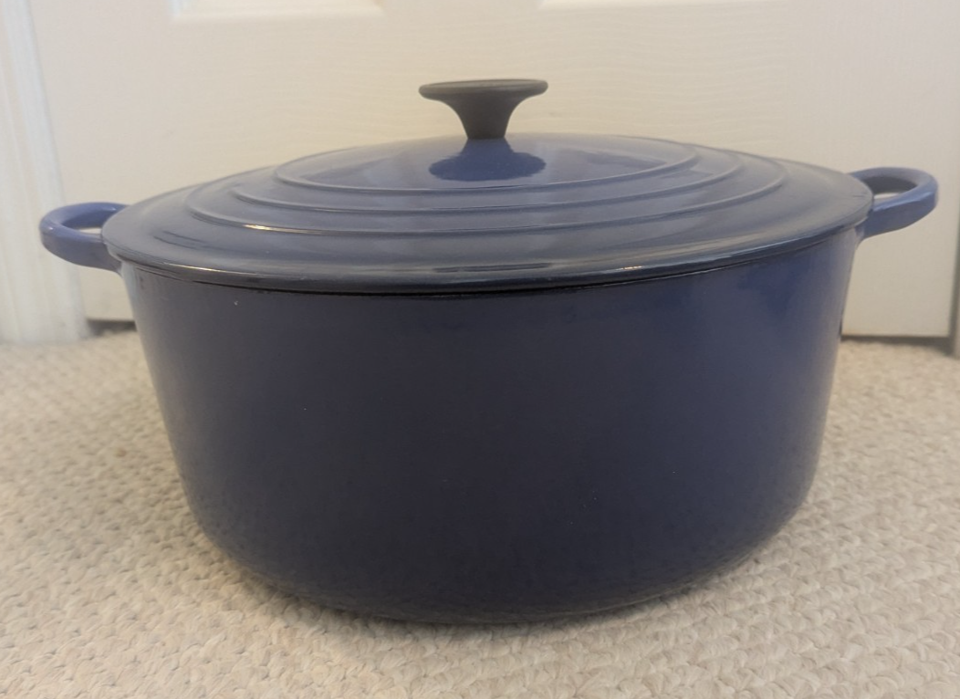 Le Creuset Blue Enameled Cast Iron Dutch Oven