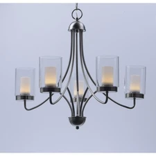 Maxim Lighting 30265CLFTSN Mod LED 26 inch Satin Nickel Chandelier Ceiling Light