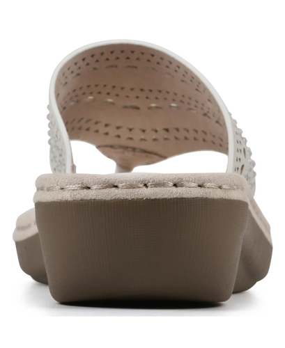 Cliffs by White Mountain Comate Keilsandalen – Damen weiß 9,5 breit - Bild 3 von 5
