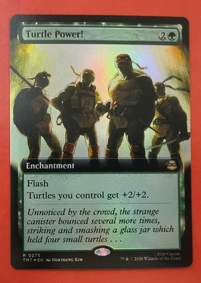 #ad MTG TURTLE POWER 0275 RARE NM TMT FOIL FINISH EXTENDED ART $2.80