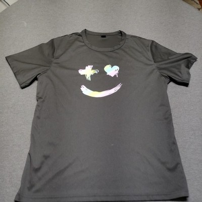 Manfinity EMRG Reflective Graphic Tee Mens XL Black Smiley