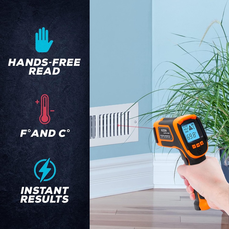 Handheld Temperature Reader Infrared Thermometer Gun - Handheld Laser Temp Reader -58F to 1112F | eBay