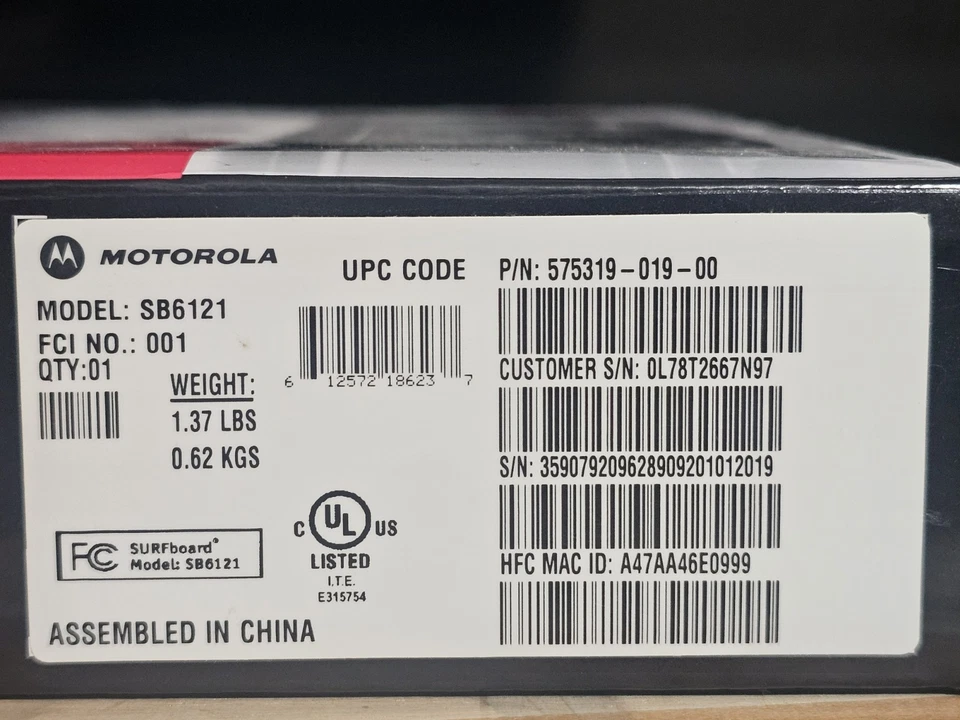 Motorola SURFboard eXtreme Cable Modem (Black) - Image 3 of 4