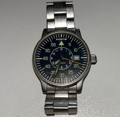 Fortis Flieger Classic Date 595.10.46 Automatic Black Dial Men's Watch from JP