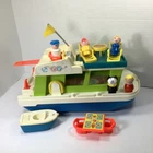 Vintage 1972 Fisher Price Little People Happy House Boat #985 Life Preserver