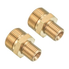 Pipe Fitting, 2 Pack M22 to M14 Male Thread 1.22 Inch for Water Pipes, Gold