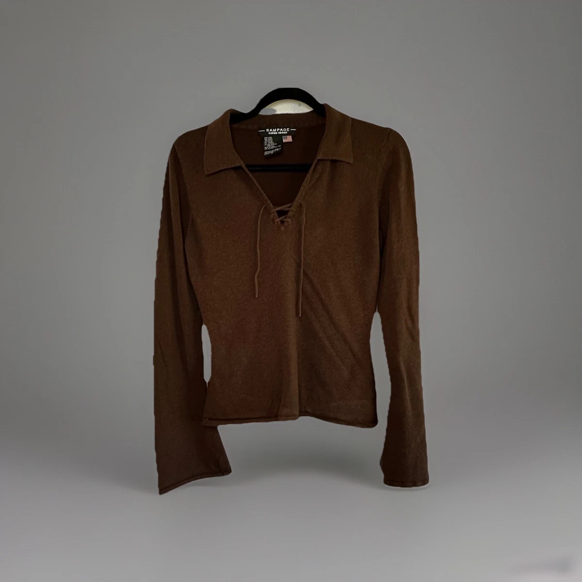 Pull Femme Rampage à Col V Profond Manches Longues - Taille L - Neuf Avec étiquettes