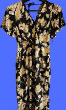 NWT xhilaration Black flowy Floral Jumpsuit Large