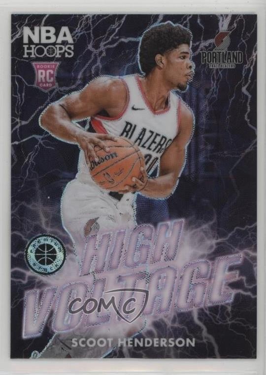 2023 Panini NBA Hoops Premium Stock High Voltage Scoot Henderson Rookie RC 1n9r