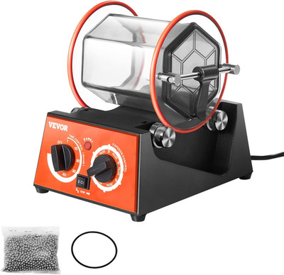 Jewelry Polisher Tumbler, 6.6Lbs/3Kg Capacity Mini Rotary Tumbler Machine with 0