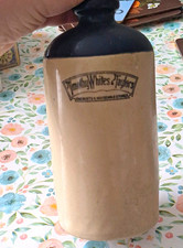 Timothy Whites & Taylors Chemists & Household Stores Stoneware Bottle w/ Stopper