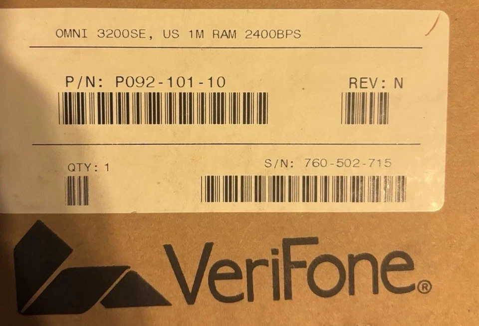 Terminal de pago con tarjeta de crédito con pantalla LCD portátil Verifone Omni 3200SE Foto 2 de 4