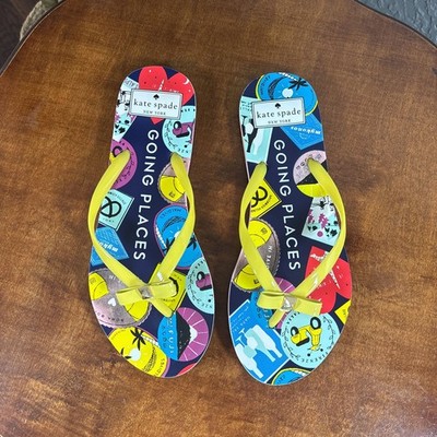 Kate Spade 'Going Places Abroad' Nova Passport Flip-Flops - 7M