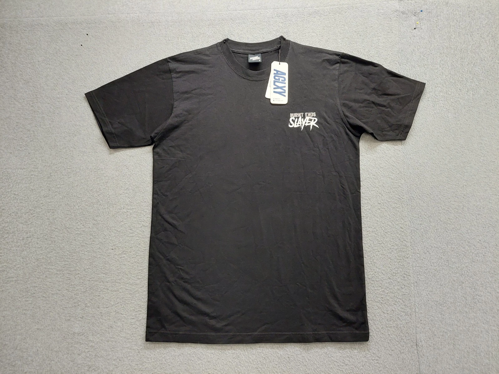 Ageless Galaxy Men T Shirt M Black Short Sleeve Crew Neck Tee Logo Relaxed Fit