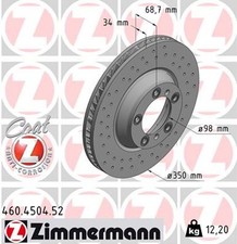 1x ZIMMERMANN Bremsscheibe SPORT Z 460.4504.52 für PORSCHE 971 PANAMERA CAYENNE