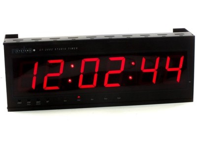 Radio Systems CT-2002 Studio Timer with 2-inch Tall Red Digits - No Power Supply