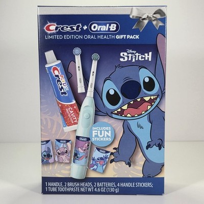 Oral-B Crest Disney Stitch Limited Edition Gift Pack Toothbrush w/ 2 Brush Heads
