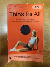 Thinx For All All-Day Absorbency Reusable Underwear Brief Black S 9102 E12C