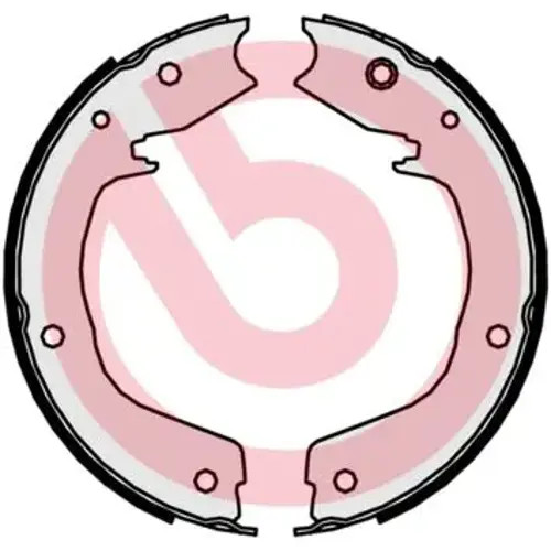 Rear BREMBO S 54 524 Brake Shoe Set, parking brake for MITSUBISHI - Image 3