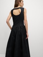 Marks & Spencer Womens Cotton Maxi Midaxi Dress in Black - M&S