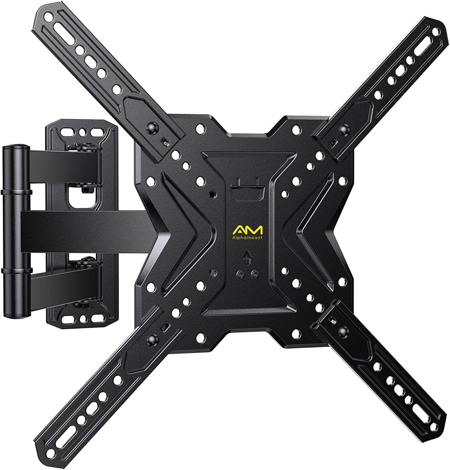TV Wall Mount for Most 26-60 inch Flat/Curved TVs up to 77lbs, Full Black
