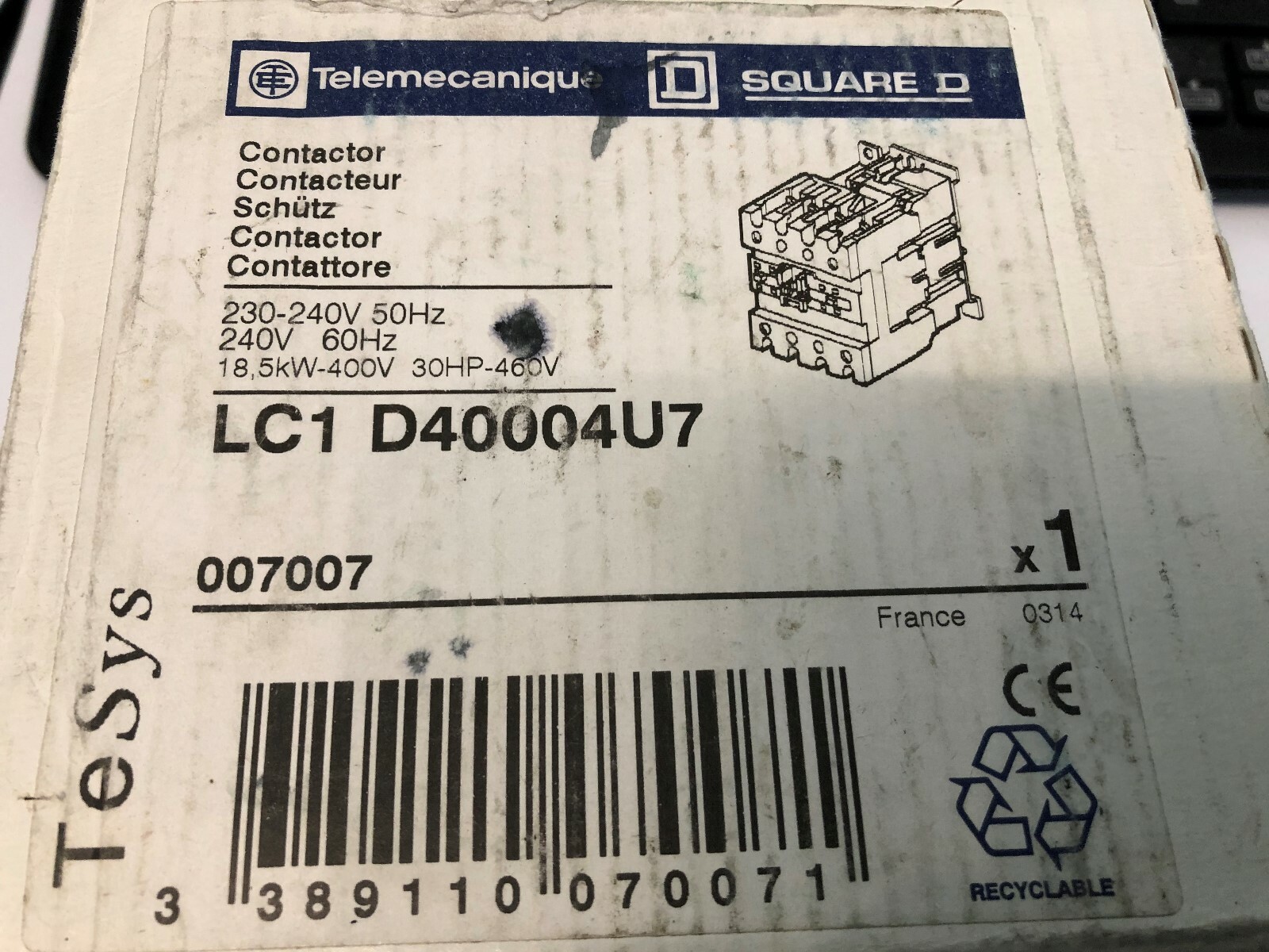 Telemecanique LC1 D40004U7 LX1 D6U7 230V 240v 50/60Hz new in OE packaging