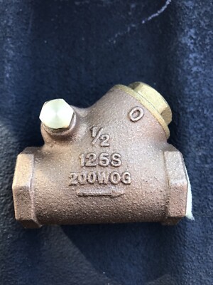 NEW  KITZ 1/2  CHECK VALVE 125S 200WOG Brass Bronze Y