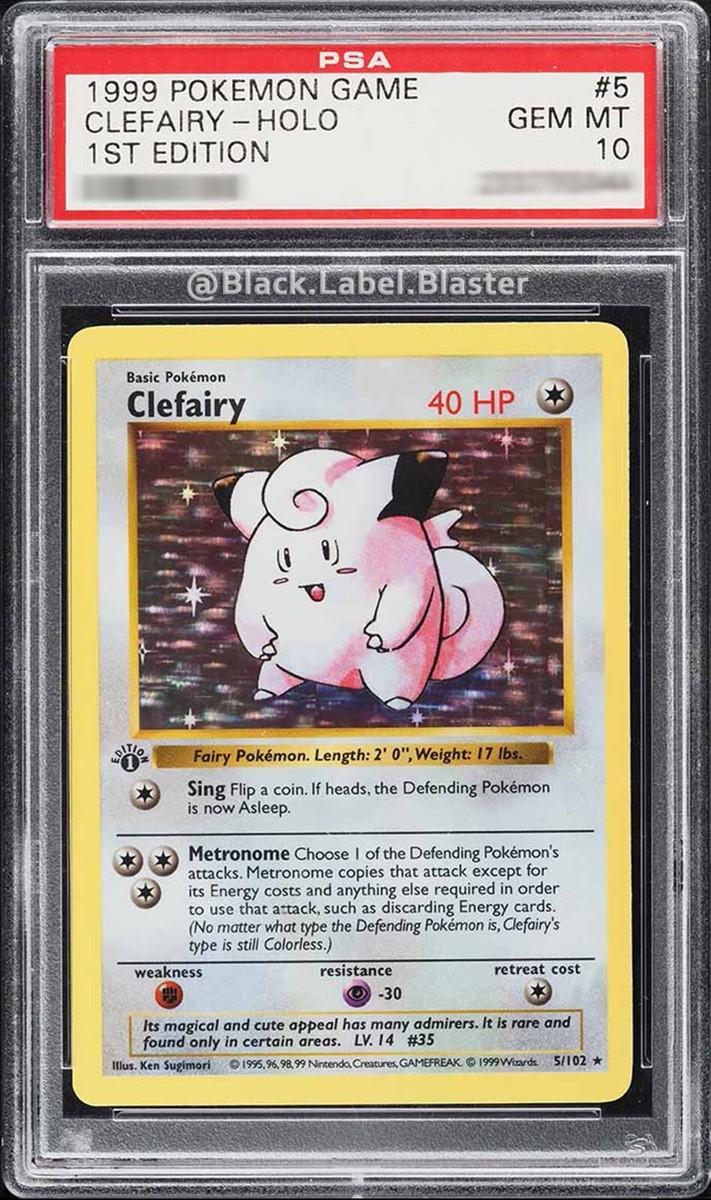 1999 Pokemon Base Set 1st Edition Shadowless Holo Clefairy #5