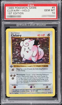 1999 Pokemon Base Set 1st Edition Shadowless Holo Clefairy #5