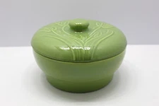 MCM Santa Anita Ware California Pottery Covered Casserole Tulip Pattern 1950s