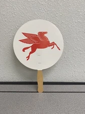 Vintage Pegasus logo Mobilgas Mobiloil advertising fan Ephemera