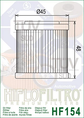 HiFlo - HF154 - Filtro de aceite para Husqvarna 800081675 Foto 2 de 3
