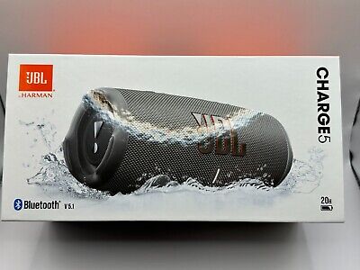 JBL Charge 5 Portable Waterproof Bluetooth Speaker - color gray | eBay