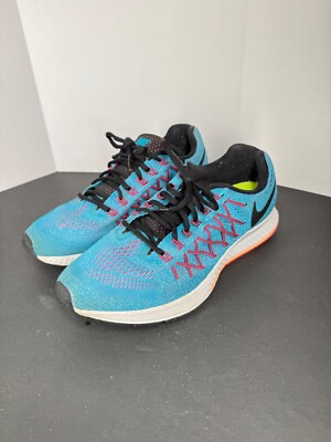 Nike Air Zoom Pegasus 32 Women's Blue Pink Running Shoes 749344-408 Size 9