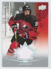 2021-22 Upper Deck Team Canada Juniors Guillaume Richard Jersey 1 color Canada