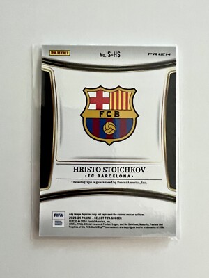 Carte Panini Select FIFA Soccer 2023/24 - Hristo Stoichkov AUTO - Barcelona - Occasion