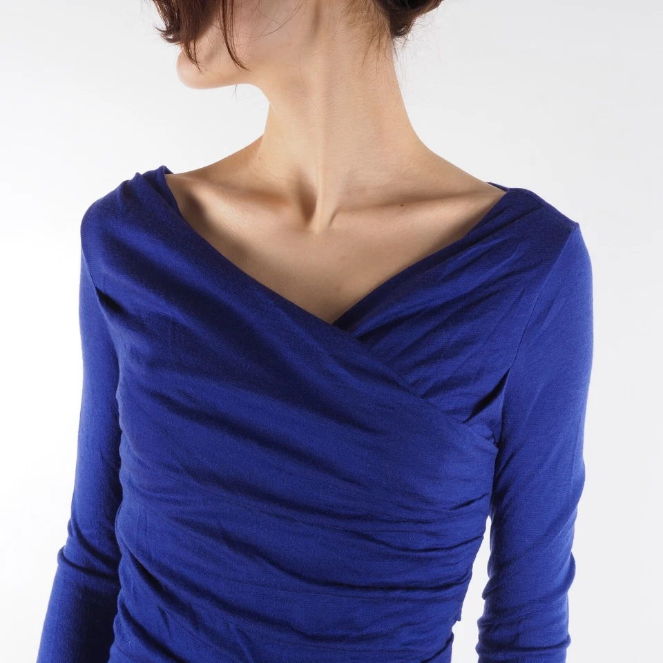 Mini Vestido Vivienne Westwood Anglomania Para Mujer Vintage Azul Lana Talla S/Pequeño Foto 4 de 4