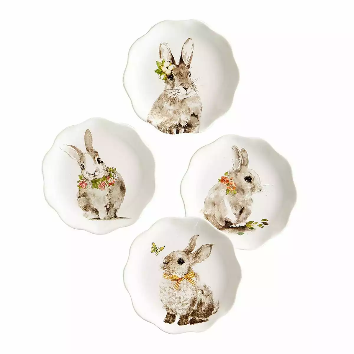 Easter bunny salad plates top