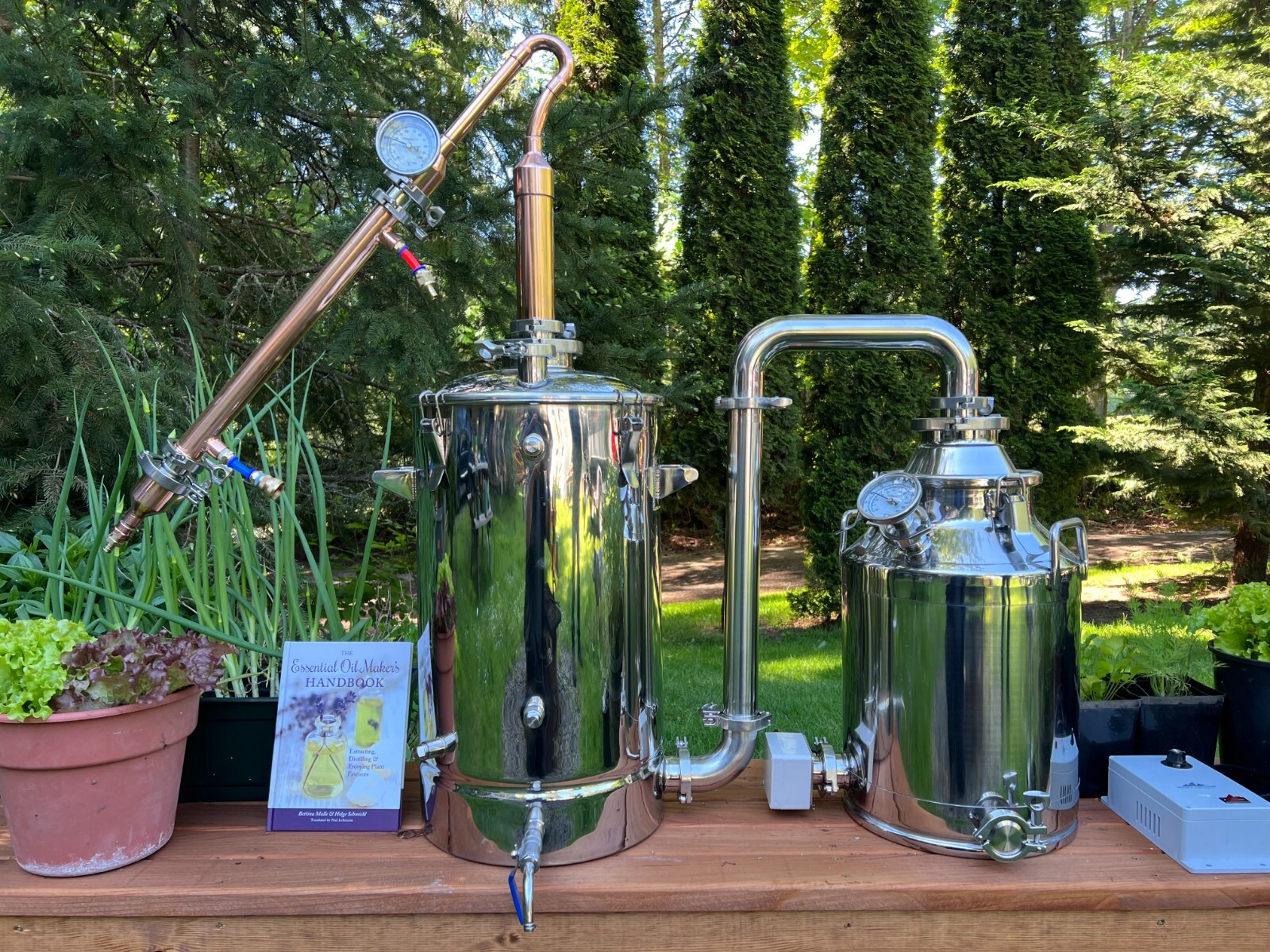 Essential Oil still-50L plant tank-30L boiling tank-Stainless Steel and Copper