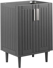 Augusta 24" Bathroom Vanity Cabinet in Gray - Sink Basin Not Included