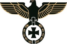 Aufkleber Reichsadler Deutschland gold Autoaufkleber Sticker Konturschnitt