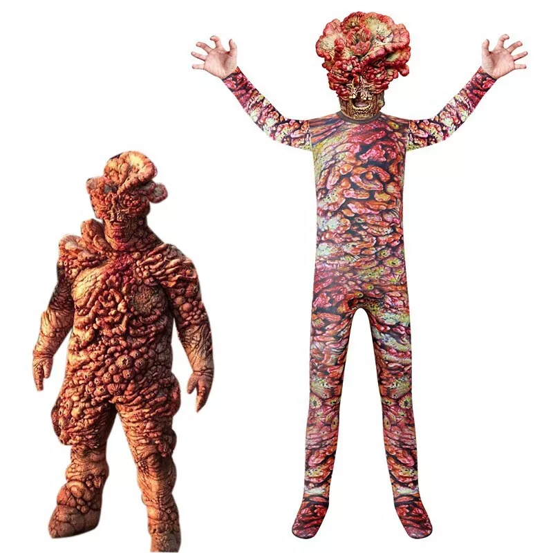 Cosplay The Last of US Clickers Spore Fungus Kids Mask Jumpsuit Halloween  Suits