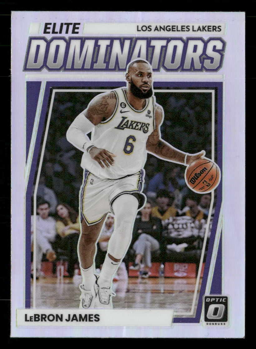 2022-23 Donruss Optic LeBron James #22 Elite Dominators Holo Los Angeles Lakers