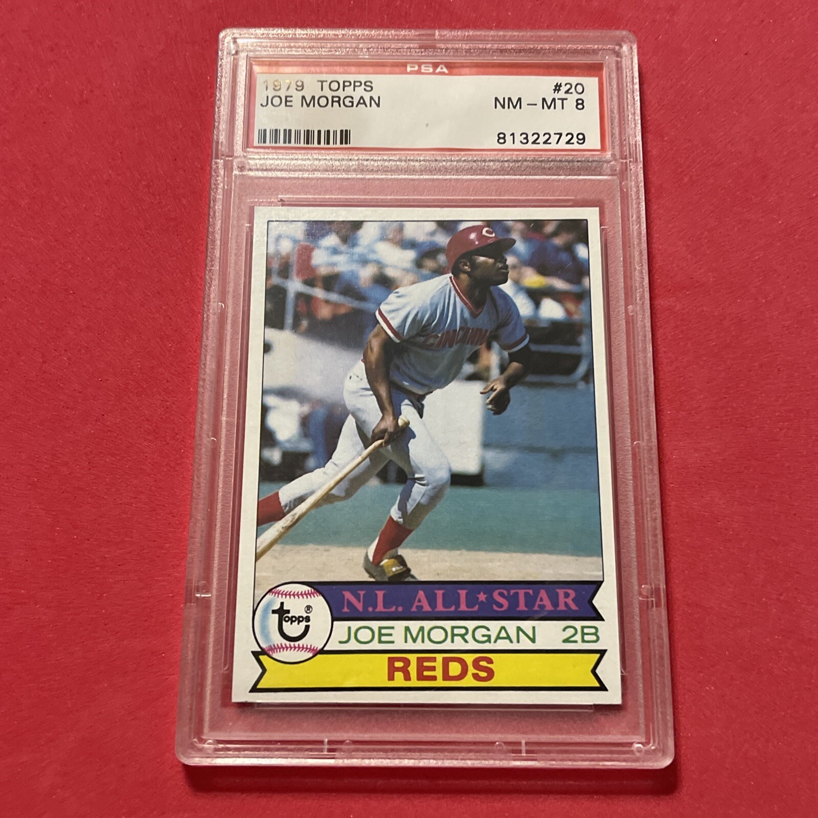 1979 TOPPS #20 JOE MORGAN PSA 8 NM-MT REDS HOF (81322729)