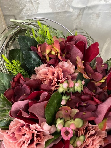 grosses Grabherz Grabdeko künstliche Rosen Gedenktag - Bild 5 von 13