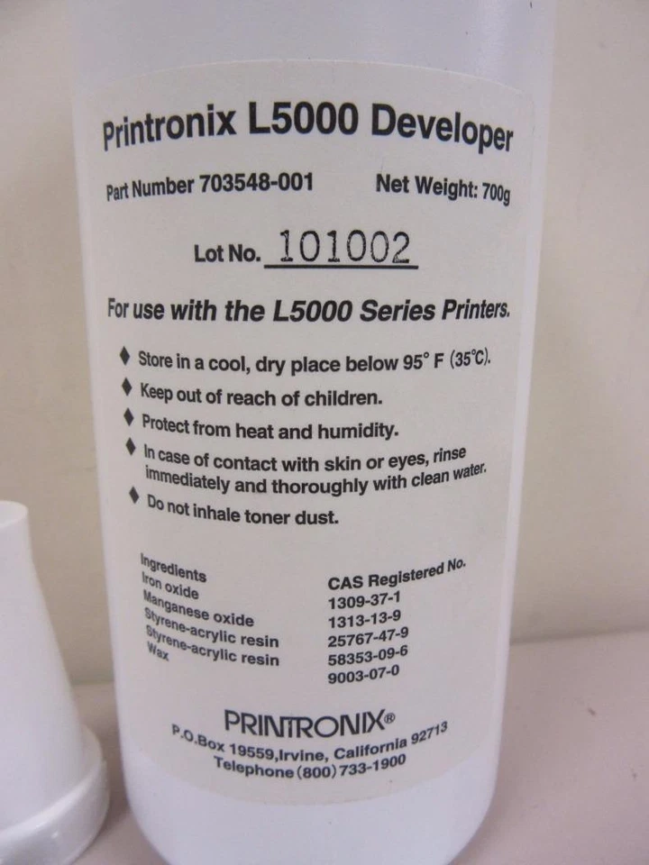 Printronix L5000 Developer 700g P/N: 703548-001 For L5000 Series Printers - Image 2 of 4