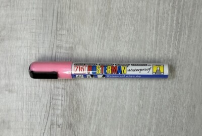 Zig Posterman Markers 025 Pink 6mm Broad Tip Waterproof Ink Chalkboard Window