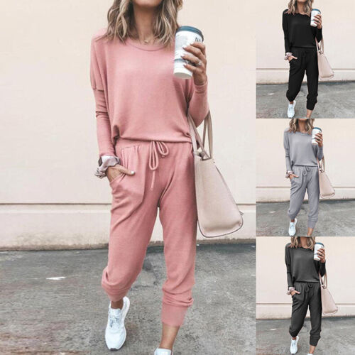 2PCS Set Top+Pants Women Tracksuits Lounge Wear Ladies Hoodies Suit Loungewear - Bild 1 von 8