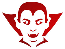 VAMPIRE DRACULA Stencil Halloween Pumpkin Carving 8 x 10 Reusable Sheet S757