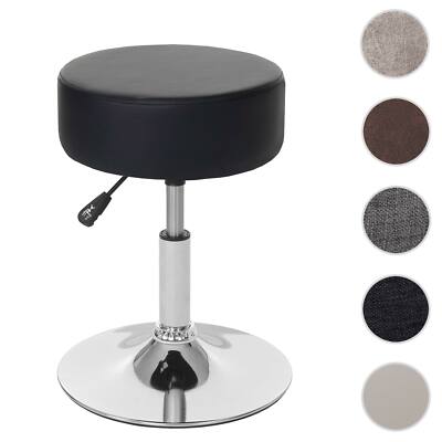 Hocker HWC-C22, Sitzhocker Schminkhocker, höhenverstellbar drehbar Ø 35cm